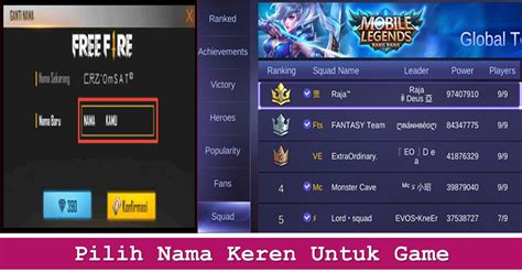 Galeri foto nama keren untuk game ml langganan Transfer ke ShopeePay & topup gold resmi 70 pilihan di di halaman verifikasi