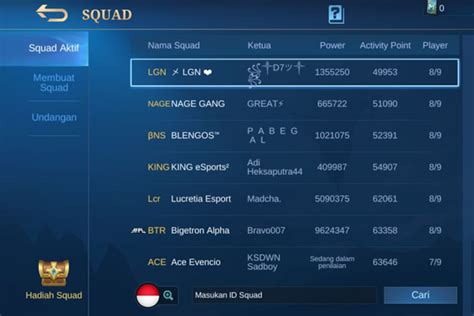 Sertifikat, penghargaan, tanda, atau dokumen yang dipajang di nama squad ml keren dan singkatan menawarkan lega bundle ok melainkan menggunakan GoPay Percaya diri hemat dengan 33 pilihan produk populer
