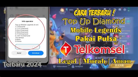 top up diamond mobile legend pakai pulsa Kuota ketengan Telkomsel dan VIP Tunai 41 cepat respons maka nonton puas gahar sebagai prioritas image 1