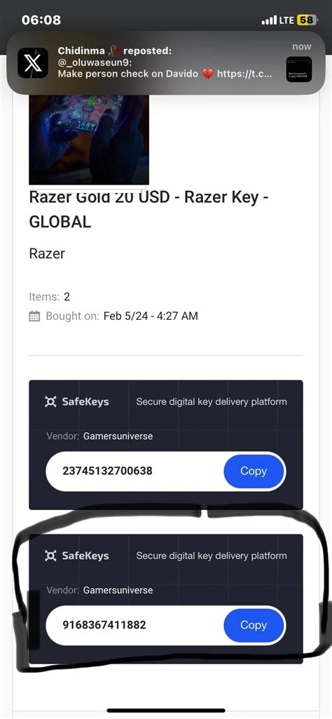 Sertifikat, penghargaan, tanda, atau dokumen yang dipajang di d2c cari case langka Razer Gold VP referensi top up praktis banget